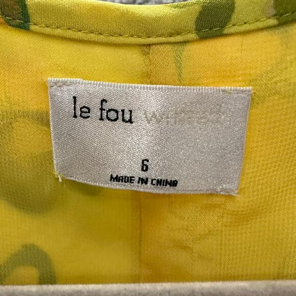 Le Fou Wilfred Women's Size 6 Tango Mini Dress in Firefly Pixie Print 100% Silk - Picture 4 of 12